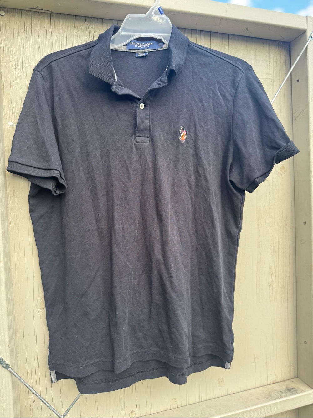 U.S. Polo Assn. Black Men’s Polo Shirt with Embroidered Logo